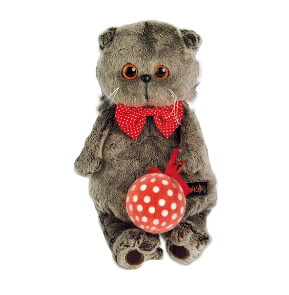 Игрушка мягкая Басик с елочной игрушкой (Ks25-035), 25 см Игрушка мягкая Басик с елочной игрушкой (Ks25-035), 25 см